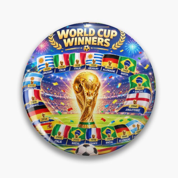 Item preview, Men's Football World Cup Winners designed and sold by MrBoutik.