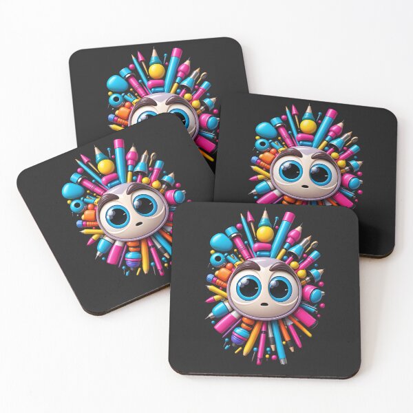 Item preview, Back to School Mascot – Cute Creative School Supplies Character designed and sold by Les-Ink-Studio.