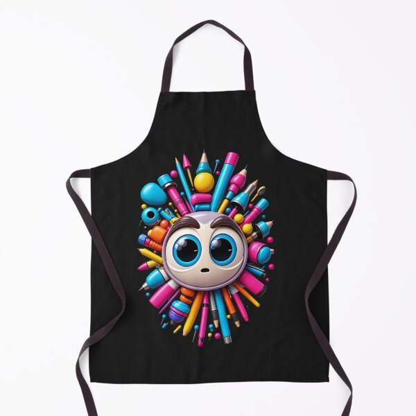 Item preview, Back to School Mascot – Cute Creative School Supplies Character designed and sold by Les-Ink-Studio.