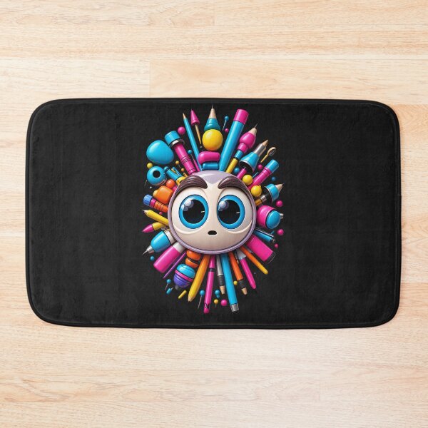 Item preview, Back to School Mascot – Cute Creative School Supplies Character designed and sold by Les-Ink-Studio.