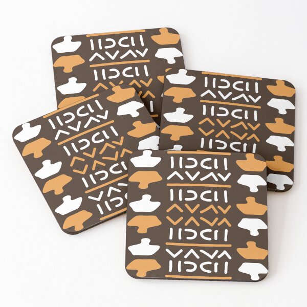 Item preview, Geometric Bogolan Pattern – Earth-Colored Triangles designed and sold by Wolagno.