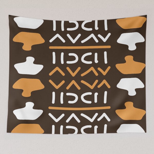 Item preview, Geometric Bogolan Pattern – Earth-Colored Triangles designed and sold by Wolagno.