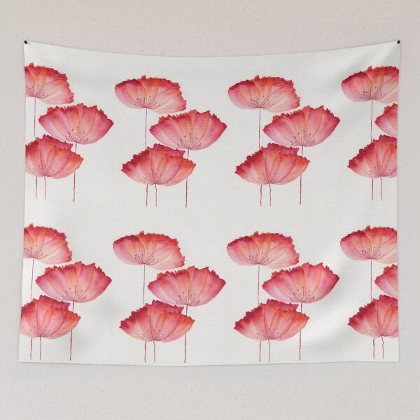 Item preview, Glass Poppies - Red 2 designed and sold by Aileen David.