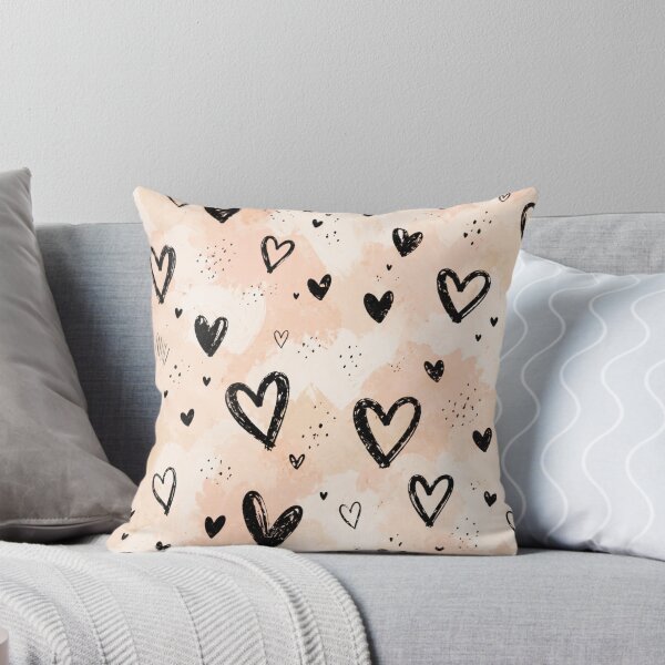 Item preview, Peach Watercolor Hearts – Boho Love Pattern Art Print – Valentine Gift Wall Decor designed and sold by @SHINTOSARTSTORE.