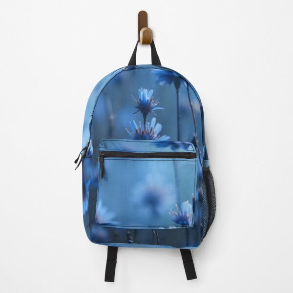 Item preview, Dreamy Blue Wildflowers Field Soft Bokeh Botanical Photography designed and sold by LYAN-STORE.