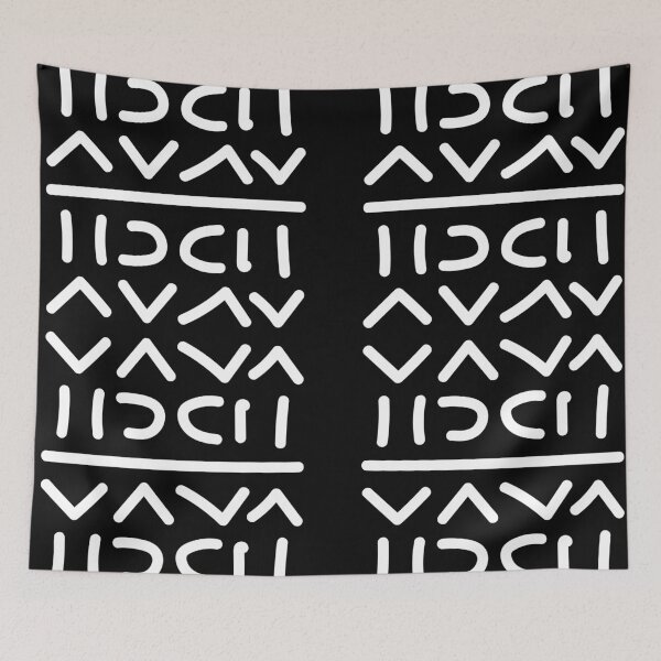 Item preview, Geometric Bogolan Pattern – Earth-Colored Triangles designed and sold by Wolagno.