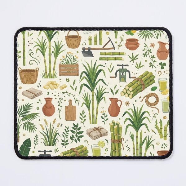 Item preview, Tropical Sugarcane Harvest Seamless Pattern – Farm-to-Table Botanical Print designed and sold by OpenDreamArts.