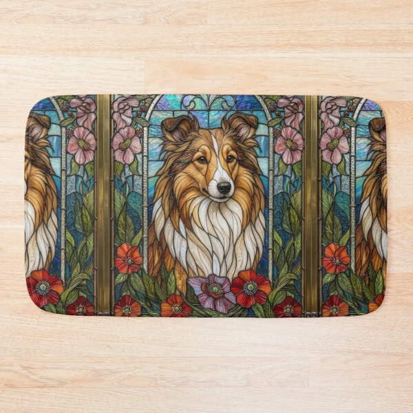 Item preview, Shetland Sheepdog Stained Glass Art Panel designed and sold by pinkal.