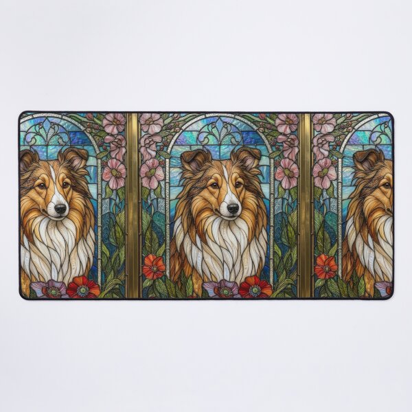 Item preview, Shetland Sheepdog Stained Glass Art Panel designed and sold by pinkal.