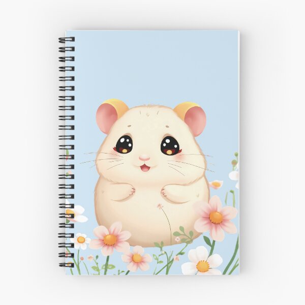 Item preview, cute hamster with some flowers background designed and sold by Dellen-Art.