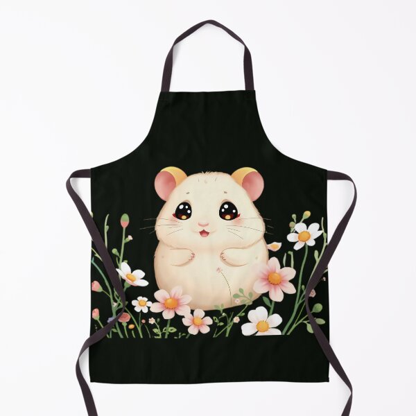 Item preview, cute hamster with some flowers background designed and sold by Dellen-Art.
