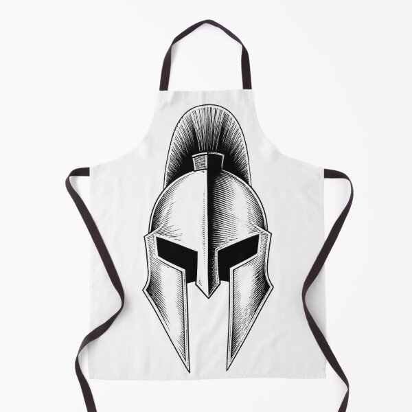Item preview, Spartan Helmet Minimal Black & White – Ancient Greece Warrior Art designed and sold by Ancient-Era.
