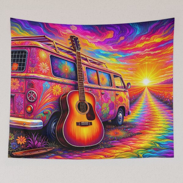 Item preview, Psychedelic Van at Sunset designed and sold by cuprum.