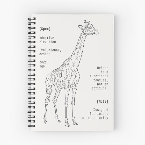 Item preview, Giraffe Tech Spec Blueprint Zoo Series Poster designed and sold by drTerrens.