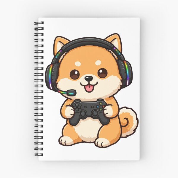 Item preview, Cute Shiba Inu Gamer Dog With RGB Headset - Kawaii Player 2 - Cozy Gaming designed and sold by Petringo.
