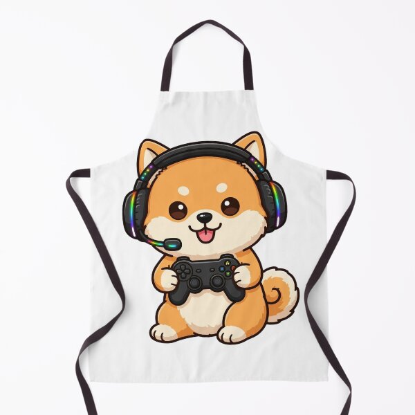 Item preview, Cute Shiba Inu Gamer Dog With RGB Headset - Kawaii Player 2 - Cozy Gaming designed and sold by Petringo.