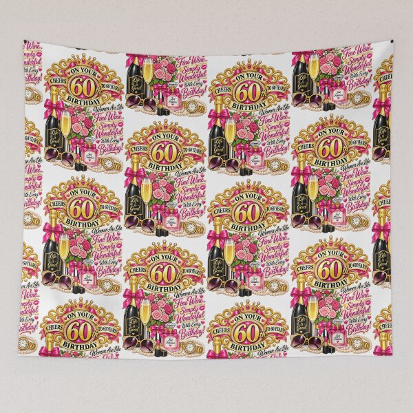 Item preview, 60th Birthday – Women Are Like Fine Wine, Simply Wonderful With Every Birthday designed and sold by Clothes With Smiling Animals Walt Gral.