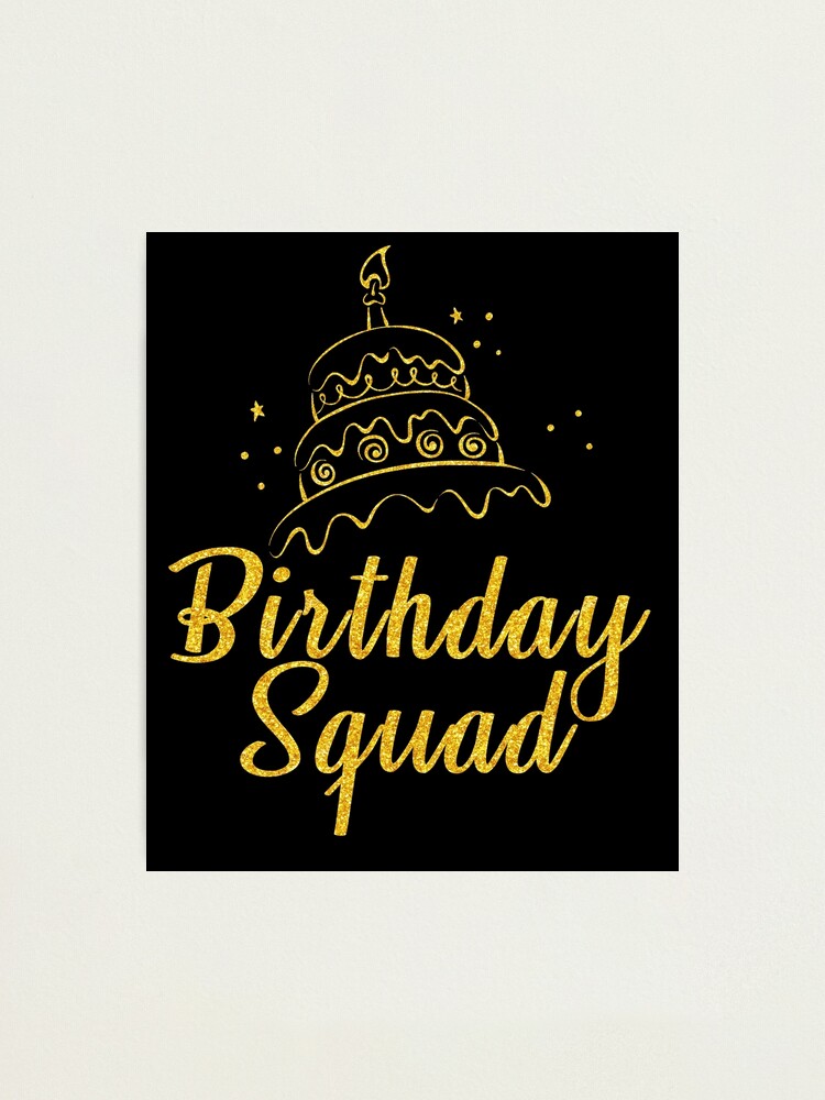 Birthday Squad Party Gold Cake Candle Star T-Shirt Birthday Squad Party Gold Cake Candle Star T-Shirt