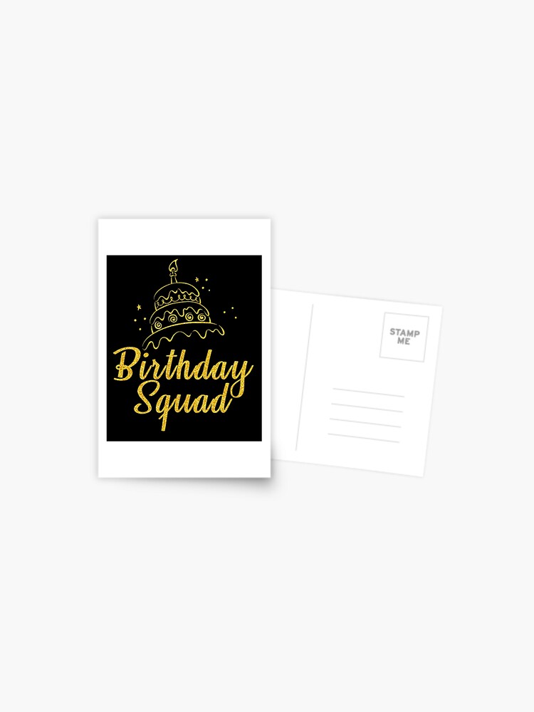 Birthday Squad Party Gold Cake Candle Star T-Shirt Birthday Squad Party Gold Cake Candle Star T-Shirt