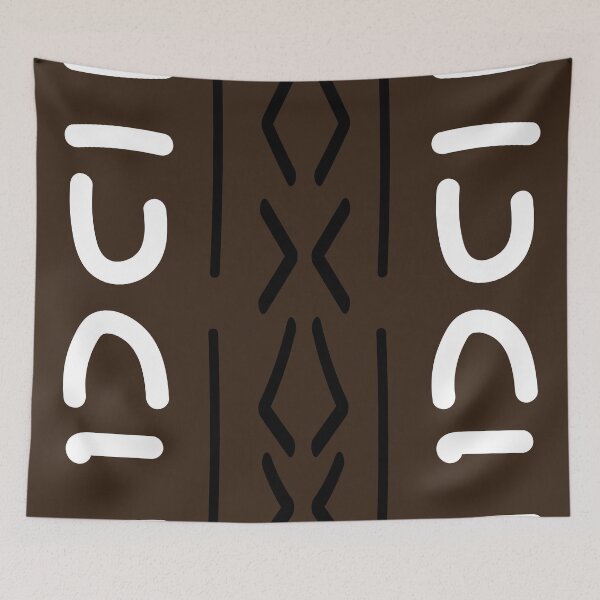 Item preview, Geometric Bogolan Pattern – Earth-Colored Triangles designed and sold by Wolagno.