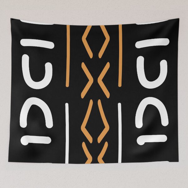 Item preview, Geometric Bogolan Pattern – Earth-Colored Triangles designed and sold by Wolagno.