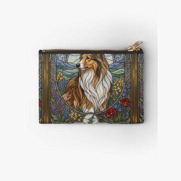 Item preview, Shetland Sheepdog Vintage Stained Glass Art designed and sold by pinkal.