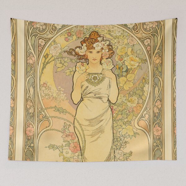 Item preview, Alphonse Mucha Flowers Rose designed and sold by maniacfitness.