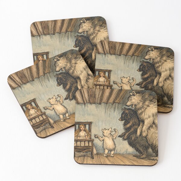 Item preview, Goldilocks Wall Art, Vintage Storybook Three Bears Illustration, Arthur Rackham Print for Children & Book Lovers designed and sold by RickE.