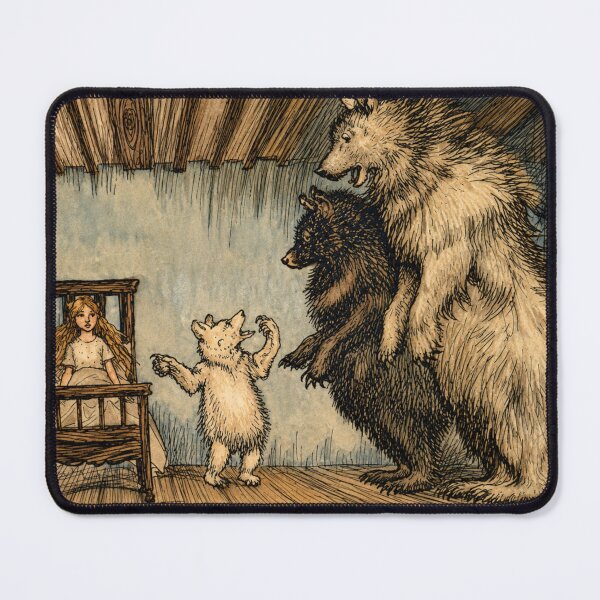 Item preview, Goldilocks Wall Art, Vintage Storybook Three Bears Illustration, Arthur Rackham Print for Children & Book Lovers designed and sold by RickE.