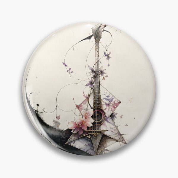 Item preview, Delicate origami guitar, ink style designed and sold by Marcu Ioachim.
