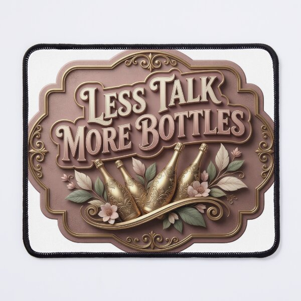 Item preview, Modern LESS TALK MORE BOTTLES Wearable Art designed and sold by dazzlemakers.