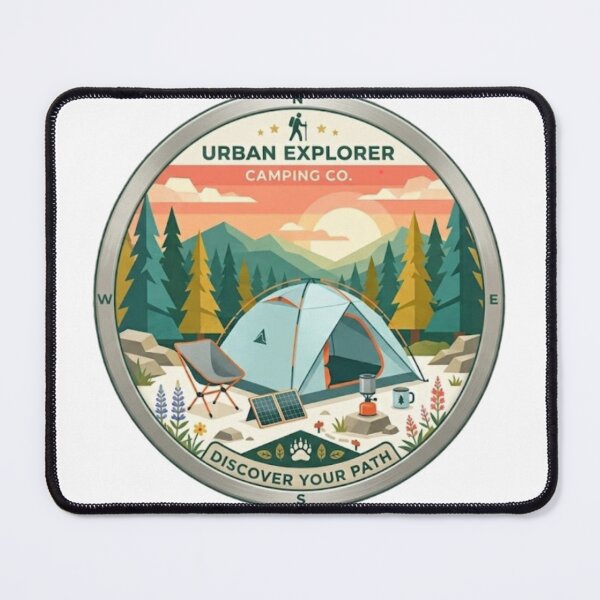 Item preview, Urban Explorer Camping Badge designed and sold by Salma.Store.