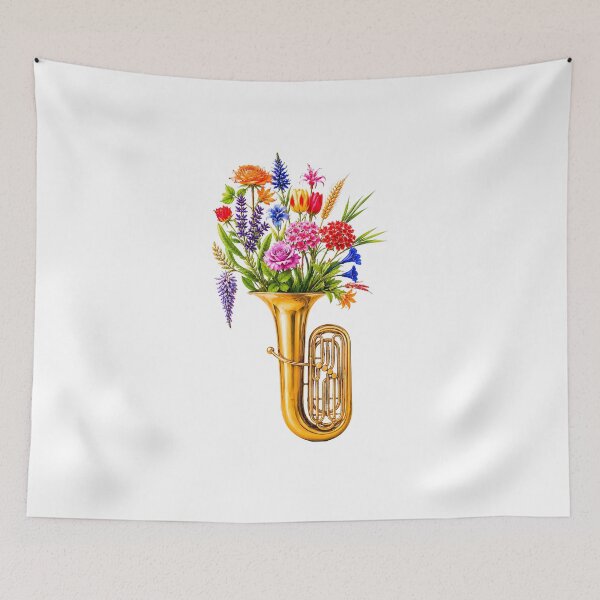 Item preview, Tuba emitting floral notes designed and sold by ales-panz.