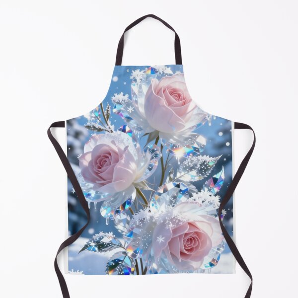 Item preview, Crystal Pink Roses in Winter Snow Rainbow designed and sold by LenNo9881.