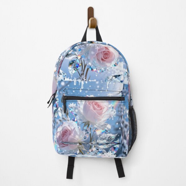 Item preview, Crystal Pink Roses in Winter Snow Rainbow designed and sold by LenNo9881.