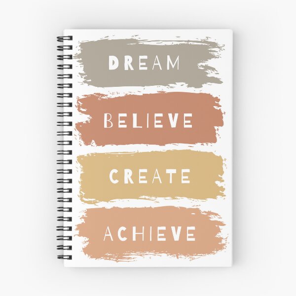 Item preview, Dream Believe Create Achieve – Boho Motivational Quote in Earth Tones designed and sold by CraftEvo.
