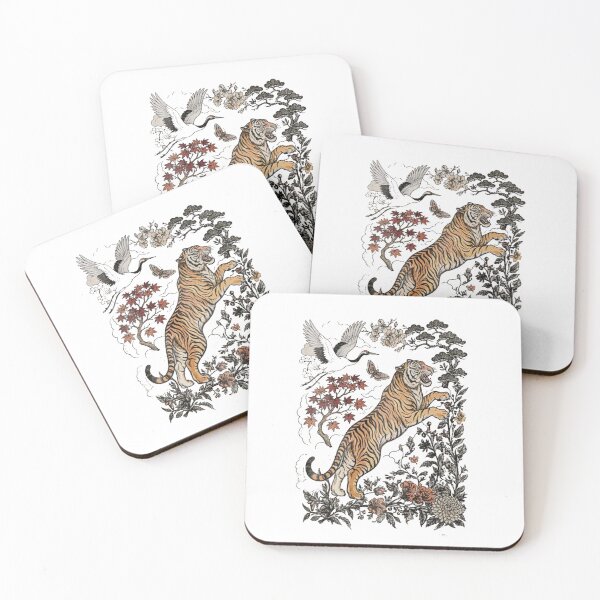 Item preview, Retro Tiger Japanese Wildlife designed and sold by roartusa.