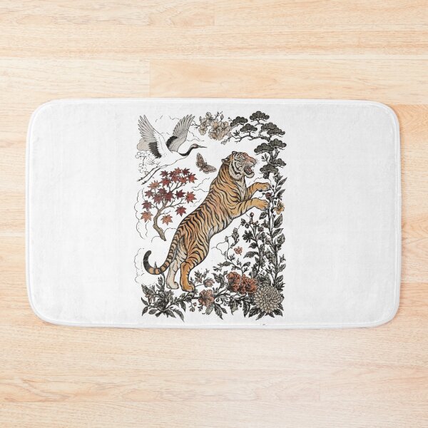Item preview, Retro Tiger Japanese Wildlife designed and sold by roartusa.
