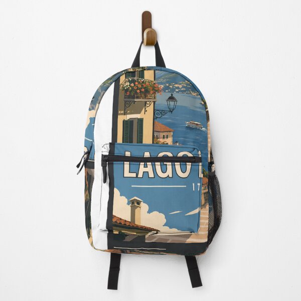 Item preview, Vintage Lake Como Italy Travel Poster - Retro Italian Alps Landscape Print designed and sold by roam.andprint.