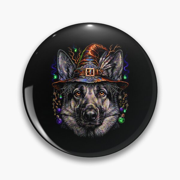 Item preview,  Halloween German Shepherd Witch Hat  designed and sold by SOUFIANE1991.