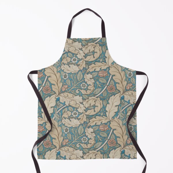 Item preview, Distressed blue & beige Acanthus & Rose William Morris floral designed and sold by Anne Londez Studio.