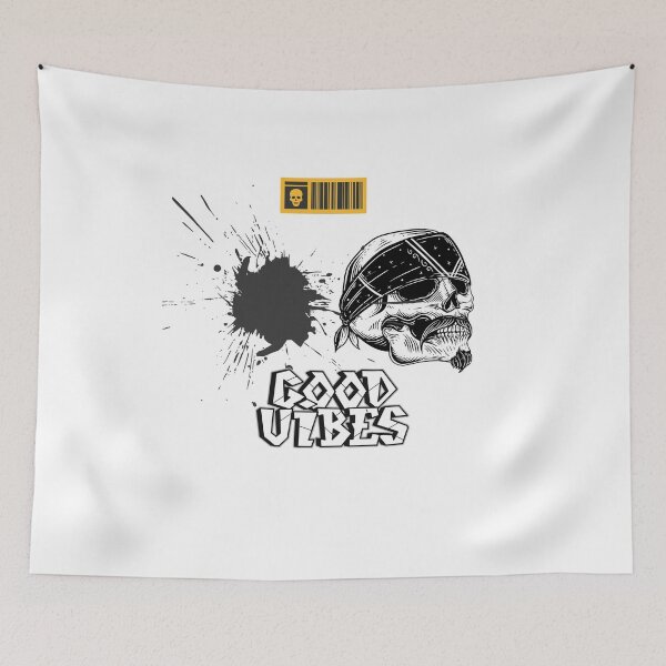 Item preview, Good Vibes Pirate Skull – Edgy Skull Streetwear Design designed and sold by Sowaninongtdu.