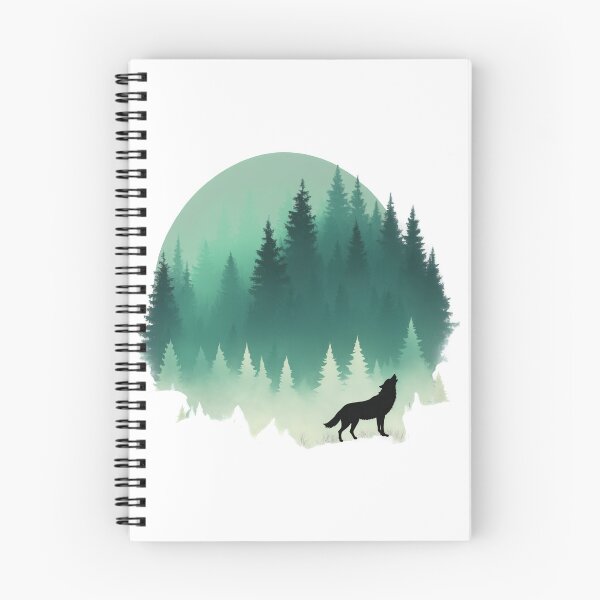 Item preview, Misty Forest Wolf Silhouette Nature Design designed and sold by Fetraus.