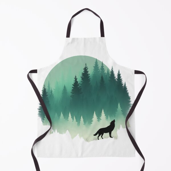 Item preview, Misty Forest Wolf Silhouette Nature Design designed and sold by Fetraus.