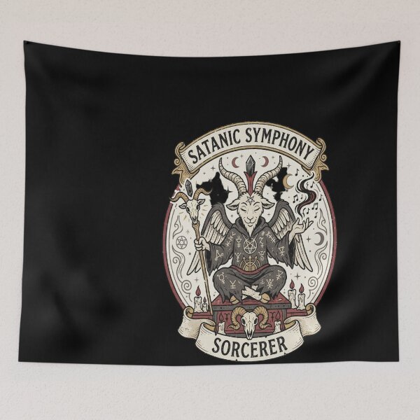 Item preview, Baphomet Sorcerer - Vintage Cartoon Fantasy Goth - designed and sold by sormangalway7.