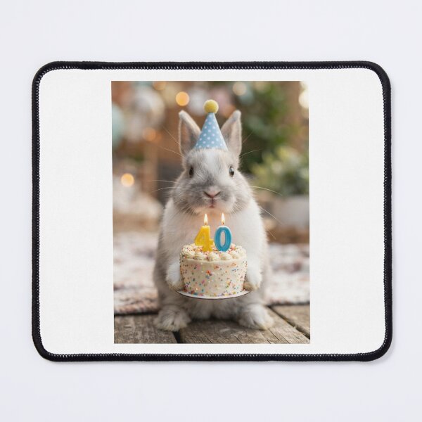 Item preview, Rabbit 40th birthday cute adorable cake party baby kawaii designed and sold by CheeseBlueprint.