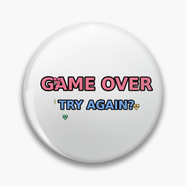Item preview, Kawaii Game Over Try Again - Pastel Pixel Text - Funny Retro Gaming designed and sold by Petringo.