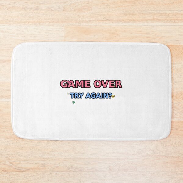 Item preview, Kawaii Game Over Try Again - Pastel Pixel Text - Funny Retro Gaming designed and sold by Petringo.