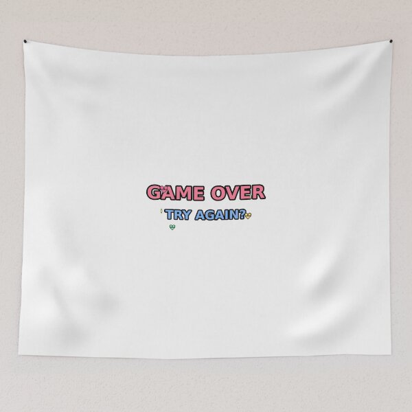 Item preview, Kawaii Game Over Try Again - Pastel Pixel Text - Funny Retro Gaming designed and sold by Petringo.