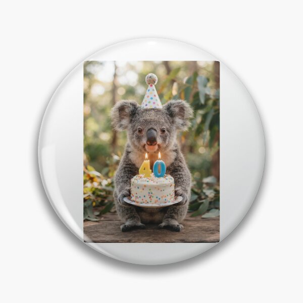 Item preview, Koala 40th birthday cute adorable cake party baby kawaii designed and sold by CheeseBlueprint.